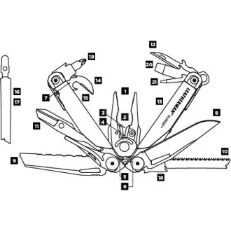 Večnamensko orodje Leatherman SURGE srebrno 830165