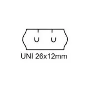 Nalepke Univerzalne 26x12mm bele