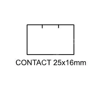 Nalepke Kontakt 25x16mm bela pravokotna