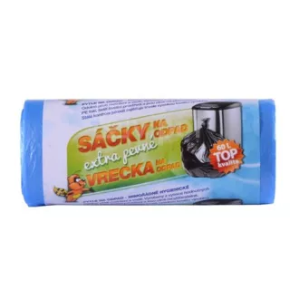 HDPE vrečke za odpadke 60x70cm 60L modre 30 kosov v zvitku zelo močne HDPE vrečke za odpadke 60x70cm 60L modre 30 kosov v zvitku zelo močne