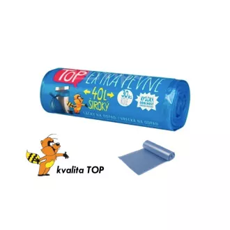 HDPE vrečke za odpadke 40L modre 30pcs roll ekstra močne