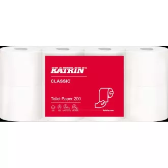 Toaletni papir Katrin 2vrs beli 23,4m 200tears 8pcs / prodaja po pakiranju Toaletni papir Katrin 2vrs beli 23,4m 200tears 8pcs / prodaja po pakiranju