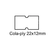 Nalepke Cola-ply 22x12mm bele odstranljivo lepilo
