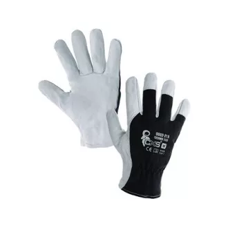 Kombinirane rokavice TECHNIK ECO, črno-bele, velikost 10