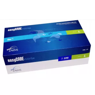Rokavice iz nitrila. velikost easyCARE. L modra 100 kosov