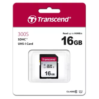 TRANSCEND SDHC kartica 16GB 300S, UHS-I U1 (R:95/W:45 MB/s)