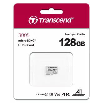 TRANSCEND MicroSDXC kartica 128GB 300S, UHS-I U3 V30, brez adapterja