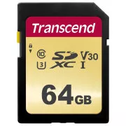 TRANSCEND SDXC kartica 64GB 500S, UHS-I U3 V30 (R:95/W:50 MB/s)