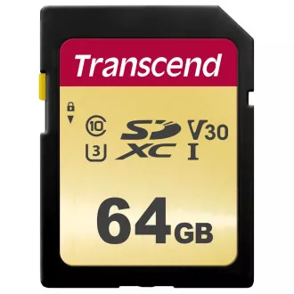 TRANSCEND SDXC kartica 64GB 500S, UHS-I U3 V30 (R:95/W:50 MB/s)