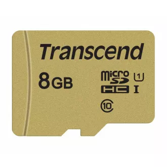 TRANSCEND MicroSDHC kartica 8GB 500S, UHS-I U1 adapter TRANSCEND MicroSDHC kartica 8GB 500S, UHS-I U1 adapter
