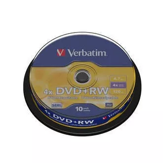 VERBATIM DVD RW(10 kosov)Vreteno4x/DLP/4,7 GB