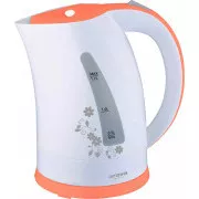 Orava VK-3417 P električni čajnik, 2000 W, 1,7 l, samodejni izklop, bela / oranžna