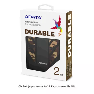 ADATA zunanji trdi disk 1TB 2, 5" USB 3.1 DashDrive Durable HD710M Pro, kamuflaža (guma, odporen na udarce/vodo/prah) ADATA zunanji trdi disk 1TB 2, 5" USB 3.1 DashDrive Durable HD710M Pro, kamuflaža (guma, odporen na udarce/vodo/prah)