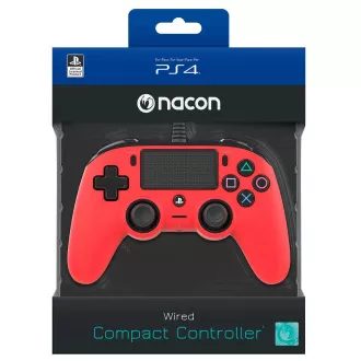Žični kompaktni krmilnik Nacon za PlayStation 4 - rdeč Žični kompaktni krmilnik Nacon za PlayStation 4 - rdeč