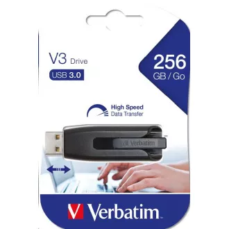 VERBATIM Flash disk 256 GB Store 'n' Go V3, USB 3.0, črn