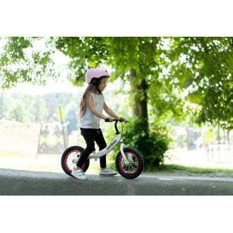 MOVINO Cariboo ADVENTURE otroško kolo z zavoro, napihljiva kolesa 12'', belo-rožnato