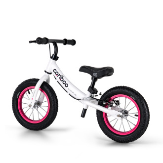 MOVINO Cariboo ADVENTURE otroško kolo z zavoro, napihljiva kolesa 12'', belo-rožnato
