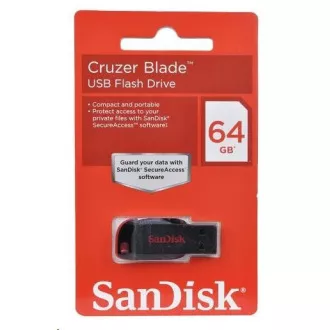 SanDisk Flash disk 64 GB Cruzer Blade, USB 2.0, črn