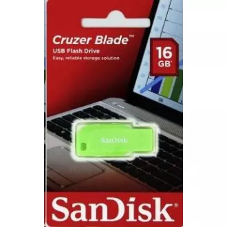 SanDisk Flash disk 16 GB Cruzer Blade, USB 2.0, zelen
