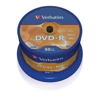 VERBATIM DVD-R(50 kosov)Vreteno/splošna maloprodaja/16x/4,7 GB