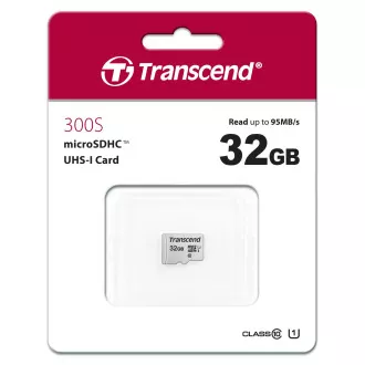 TRANSCEND MicroSDHC kartica 32GB 300S, UHS-I U1   adapter