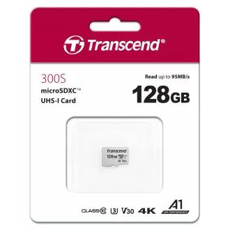 TRANSCEND MicroSDXC kartica 128GB 300S, UHS-I U3 V30   adapter