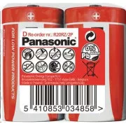 PANASONIC Rdeče baterije R20RZ/2P D 1, 5V (paket 2 kosov)
