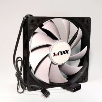 1stCOOL ventilator TIHI, 12 cm Črna/bela 3pin/Molex