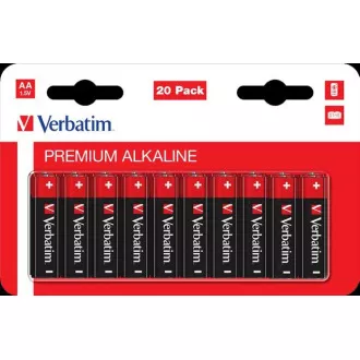 VERBATIM Alkalne baterije AA 20 Pack / LR6 VERBATIM Alkalne baterije AA 20 Pack / LR6