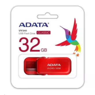 ADATA Flash disk 32 GB UV240, USB 2.0 Dash Drive, rdeč