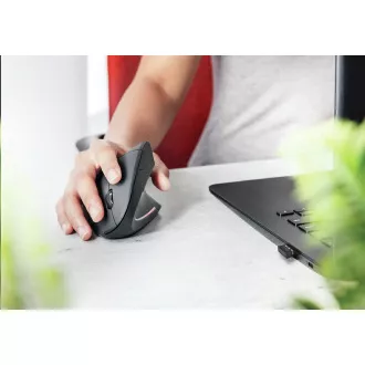 TRUST Mouse Verto brezžična ergonomska miška USB, črna