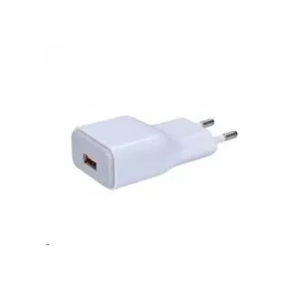 Solight polnilni adapter USB, hitro polnjenje: 1x USB Qualcomm, 5V2A/9V1,5A/12V1A, AC 230V, bela/siva