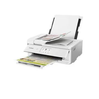Canon PIXMA Printer TS9551C white - barvni, MF (tiskanje, kopiranje, skeniranje, oblak), obojestranski tisk, USB, LAN, Wi-Fi, Bluetooth