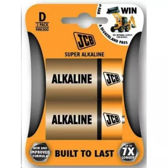 JCB SUPER alkalna baterija LR20, blister 2 kosa