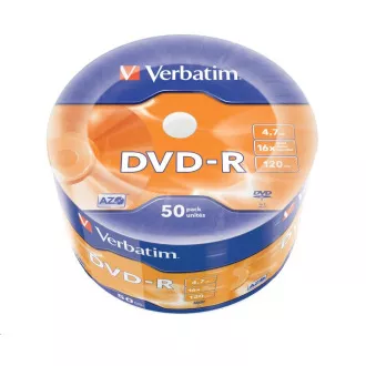 VERBATIM DVD-R (paket 50 kosov) 16x WRAP 4,7 GB MATT