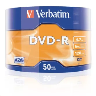 VERBATIM DVD-R (paket 50 kosov) 16x WRAP 4,7 GB MATT