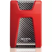 ADATA zunanji trdi disk 1TB USB 3.1 DashDrive Durable HD650, rdeč (gumijast, odporen na udarce)