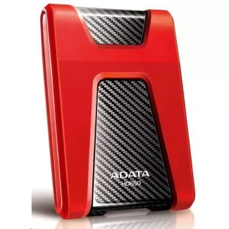 ADATA zunanji trdi disk 1TB USB 3.1 DashDrive Durable HD650, rdeč (gumijast, odporen na udarce)