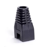 Zaščita za konektor RJ45, neprebojna - črna, 100 kosov
