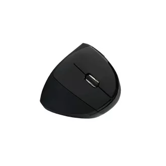 C-TECH miška VEM-09, vertikalna, brezžična, 6 gumbov, črna, USB nano sprejemnik