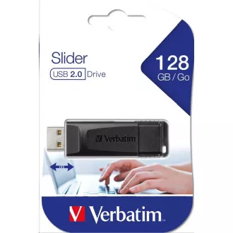 VERBATIM Flash disk 128 GB Store 'n' Go Slider, črn