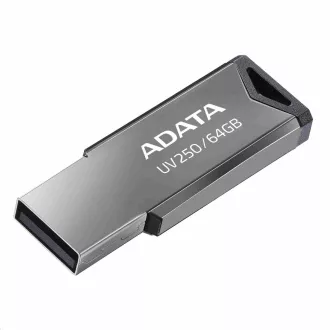 ADATA Flash disk 64 GB UV250, USB 2.0 Dash Drive, srebrn