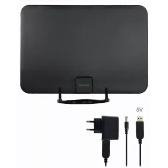 EVOLVEO Xany 2A, 230/5V, aktivna sobna antena FM/DAB /DVB-T2, LTE, 4G, 5G filter