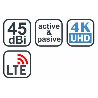 EVOLVEO Xany 2A, 230/5V, aktivna sobna antena FM/DAB /DVB-T2, LTE, 4G, 5G filter