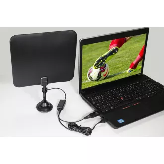 EVOLVEO Xany 2C LTE 230/5V, aktivna sobna antena FM/DAB /DVB-T/T2, filter LTE