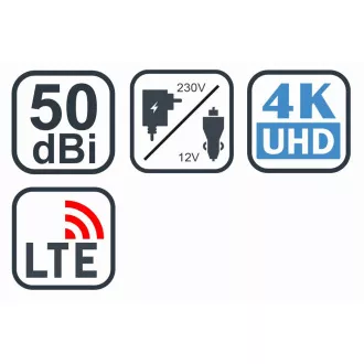 EVOLVEO Xany 4, 230/12V, aktivna sobna antena FM/DAB /DVB-T2, filter LTE, 4G, 5G