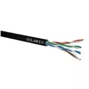 Instalacijski kabel Solarix zunanji gel UTP, Cat5E, žica, PE, škatla 305m SXKD-5E-UTP-PEG