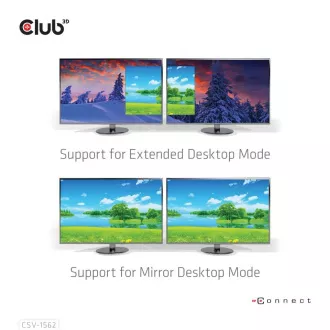 Club3D Priključna postaja USB 3.2 Type-C (5xUSB/USB-C/3xHDMI/2xDP/Ethernet/Audio) z univerzalnim trojnim napajalnikom 4K