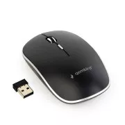 GEMBIRD miška MUSW-4B-01, črna, brezžična, USB nano sprejemnik