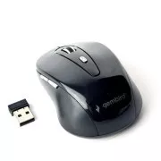 GEMBIRD miška MUSW-6B-01, črna, brezžična, USB nano sprejemnik